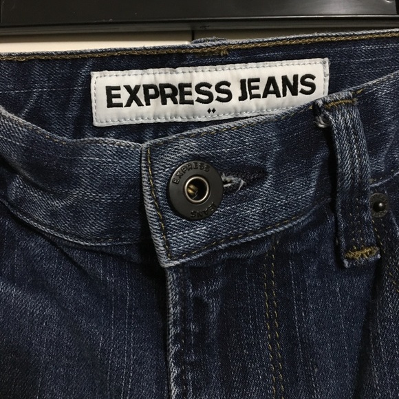 Like New Express Rocco 32x32 Blue Slim Fit Skinny Leg Jeans - Picture 4 of 7